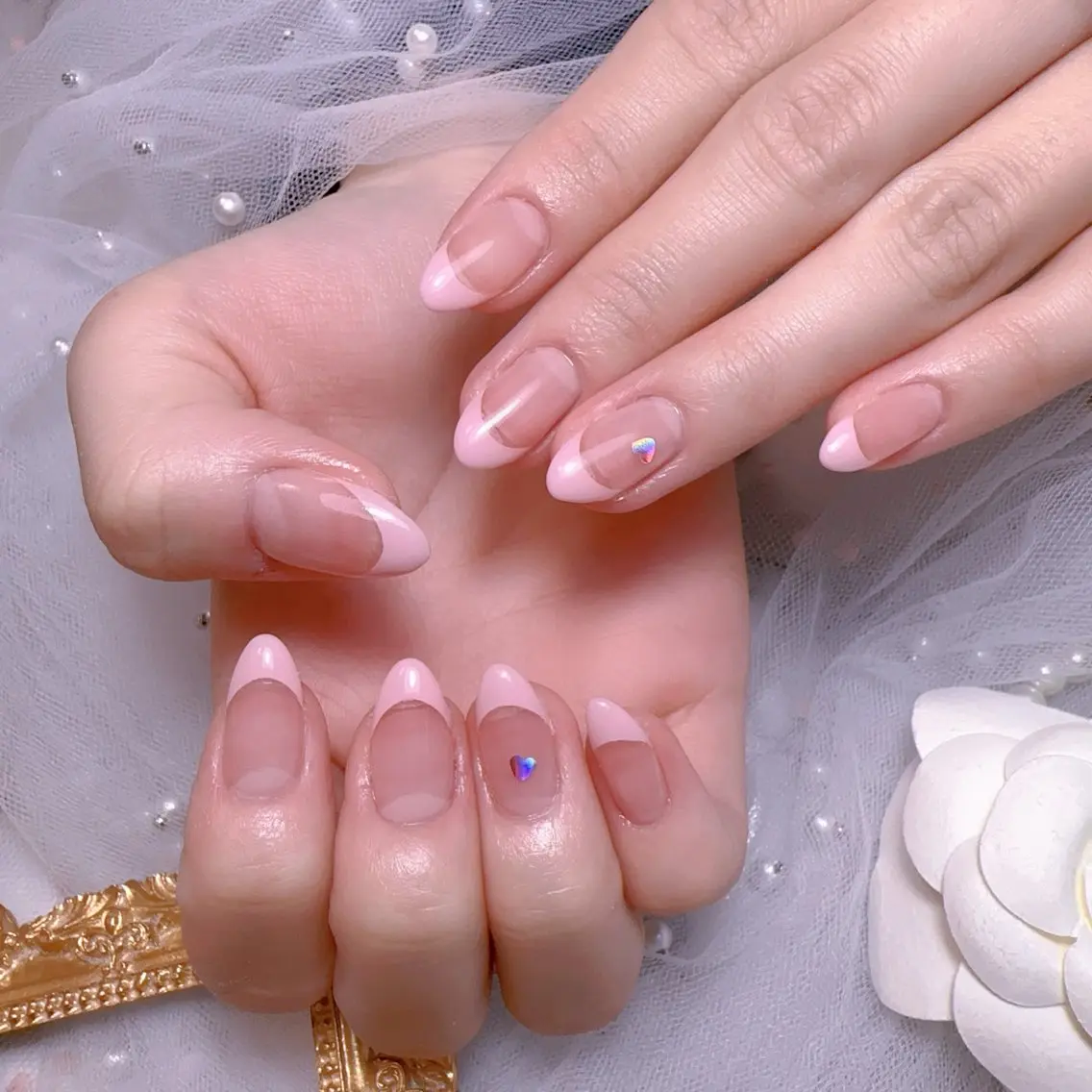 ネイル オーロラネイル フットネイル 韓国ネイル ラメ(グリッター) ラメグラデーション ハンドネイル Belle nail salon 新小岩のネイルデザイン