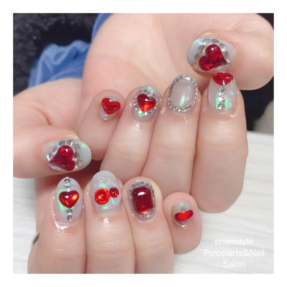 ミディアム ネイル 🐾enen style 🐾のネイルデザイン