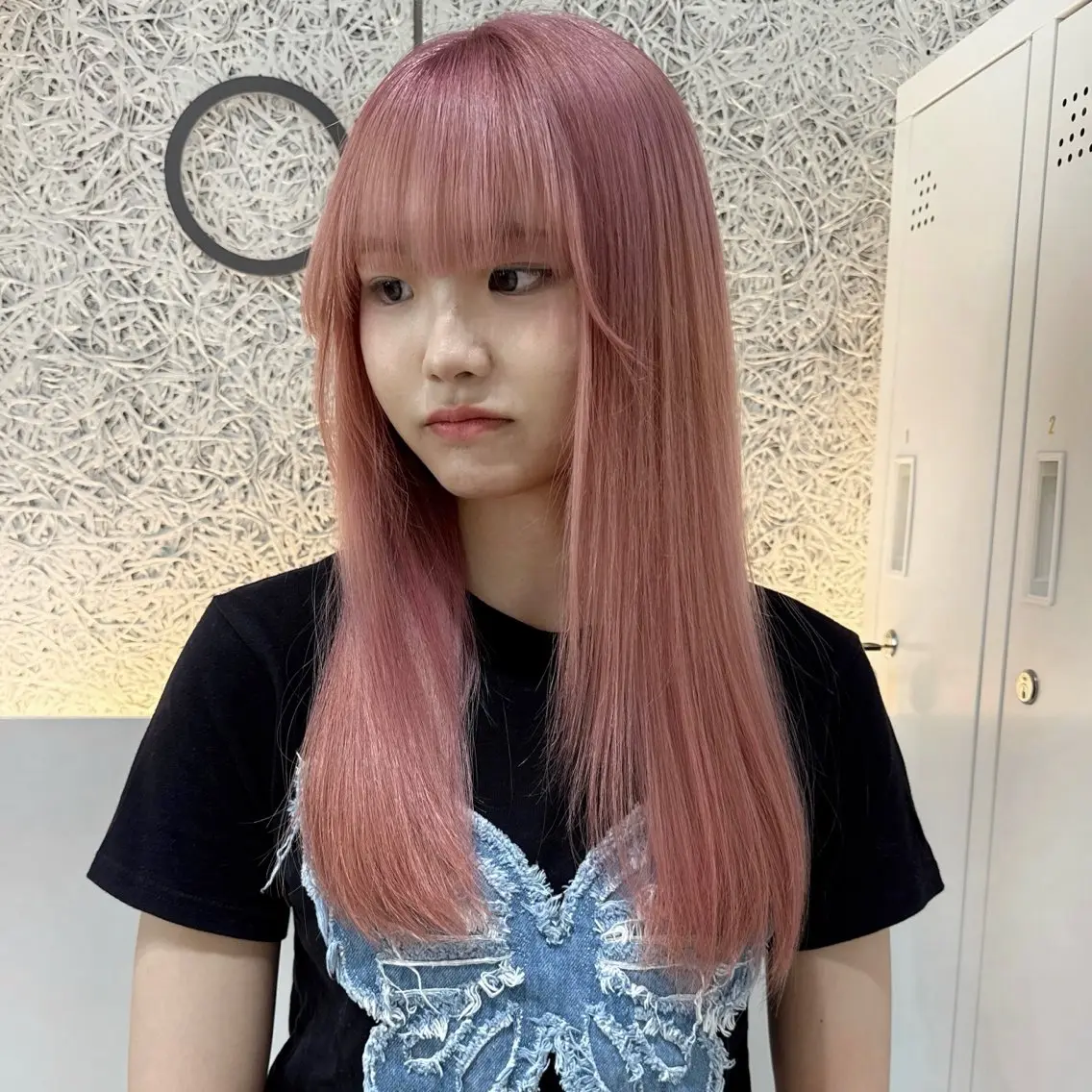 ロング カラー ブリーチ ピンクカラー カット ヘアカラー トリートメント 🌱ブリーチ・透明感 カラー/mapi🦭のヘアスタイル