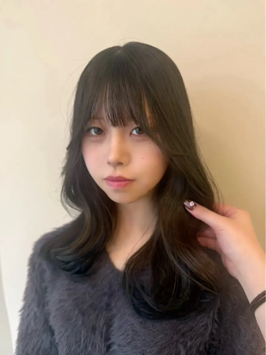 セミロング カラー ヘアカラー 濵田 結月のヘアスタイル