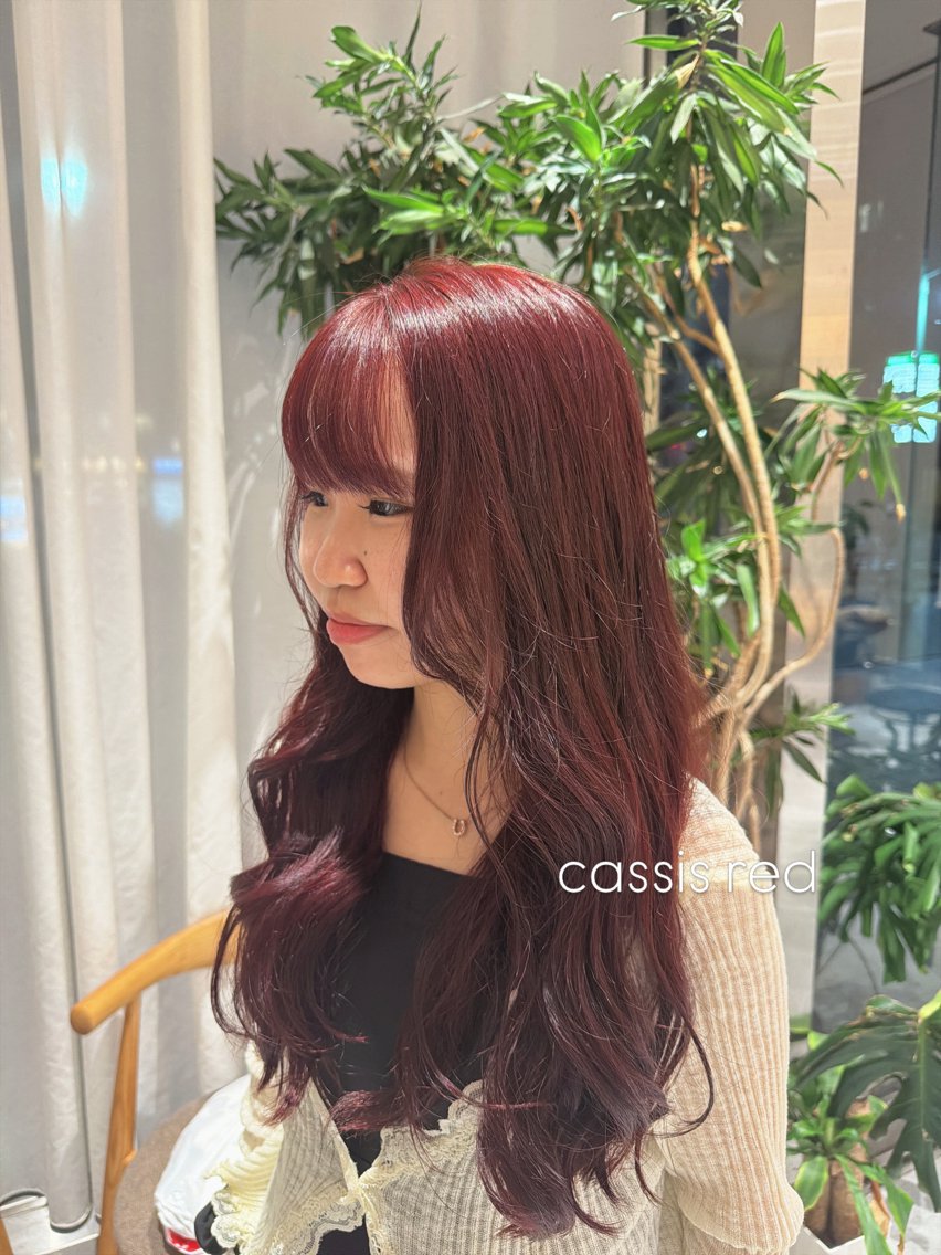 ロング ヘアカラー トリートメント ヘアセット 葵海🤎 艶カラー/縮毛矯正のヘアスタイル