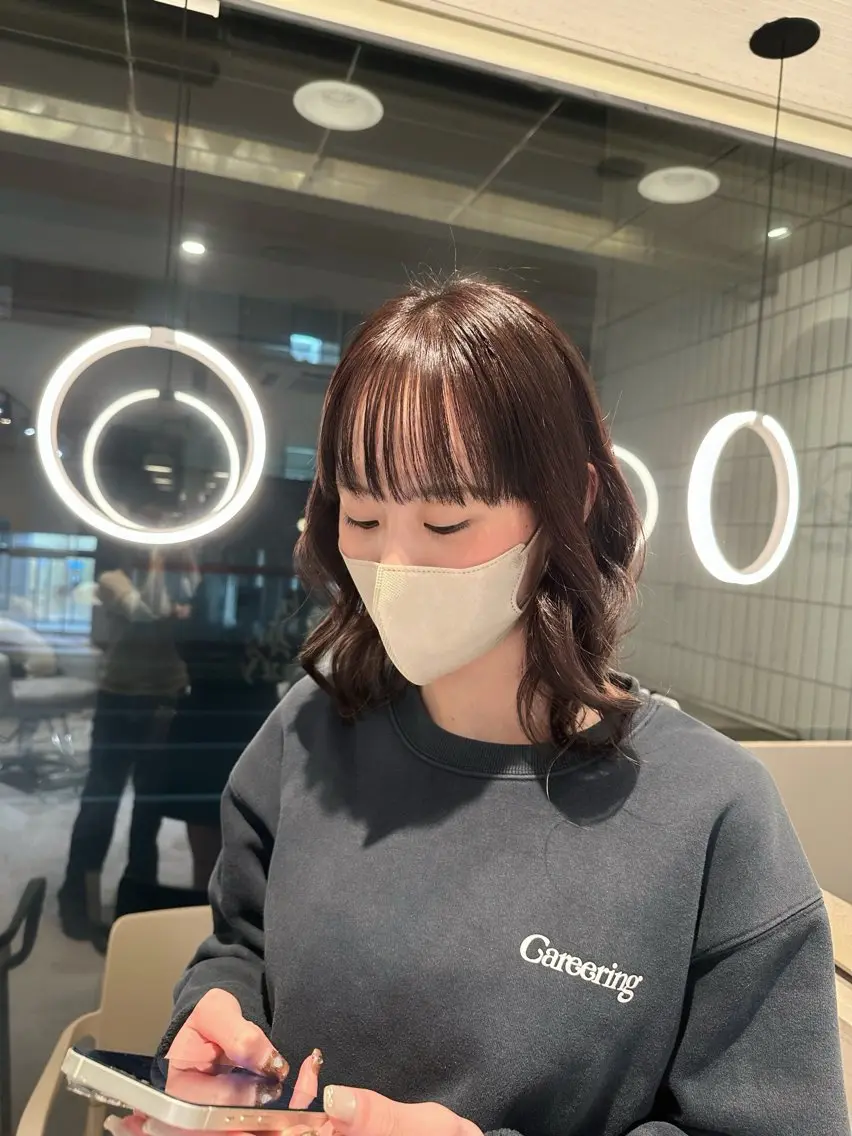 カラー ブリーチ 透明感カラー グレージュ ラベンダーカラー ラベンダーグレージュ miyu ♡のヘアスタイル