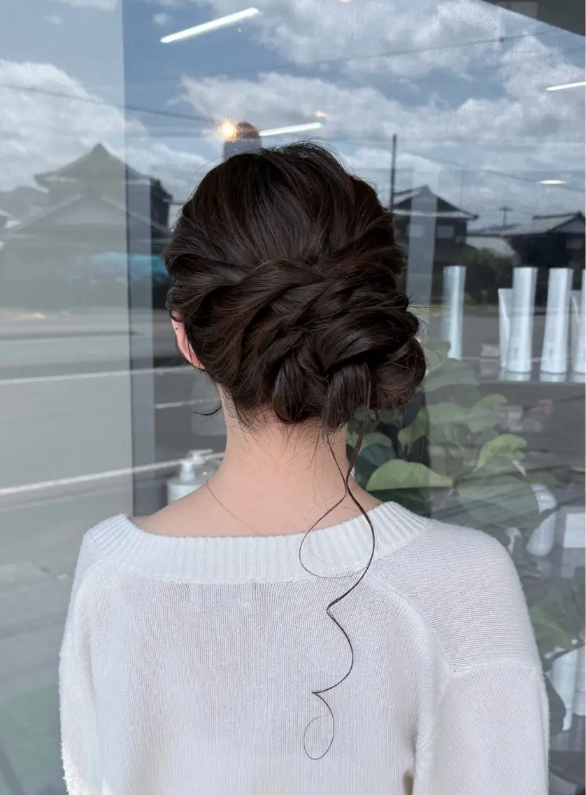 ロング ヘアアレンジ 浴衣 ヘアセット arika さやのマツエク・マツパデザイン