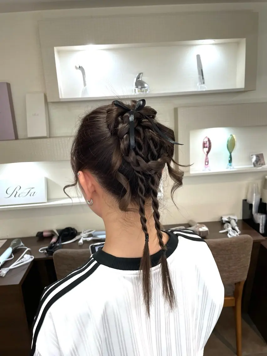 ロング 韓国風ヘア 堀 綾花のヘアスタイル