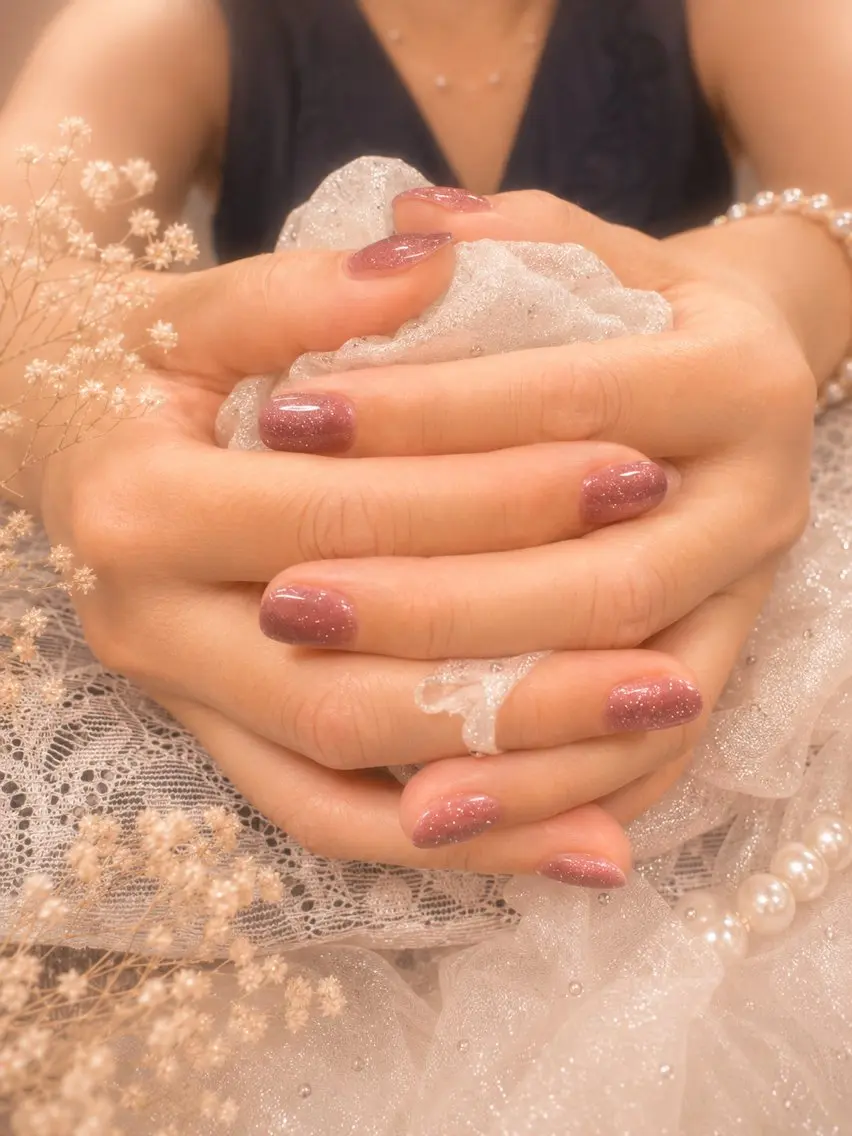 ネイル マグネットネイル ワンカラーネイル ピンク ハンドネイル Naris Nail salonのネイルデザイン