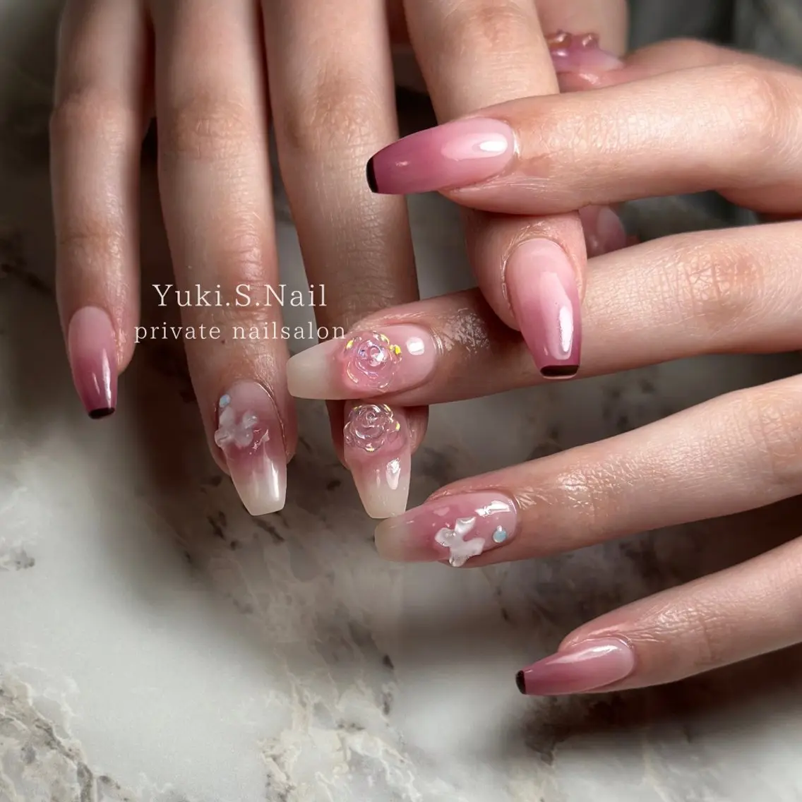 ロング ハンドネイル Yuki S.Nailのネイルデザイン