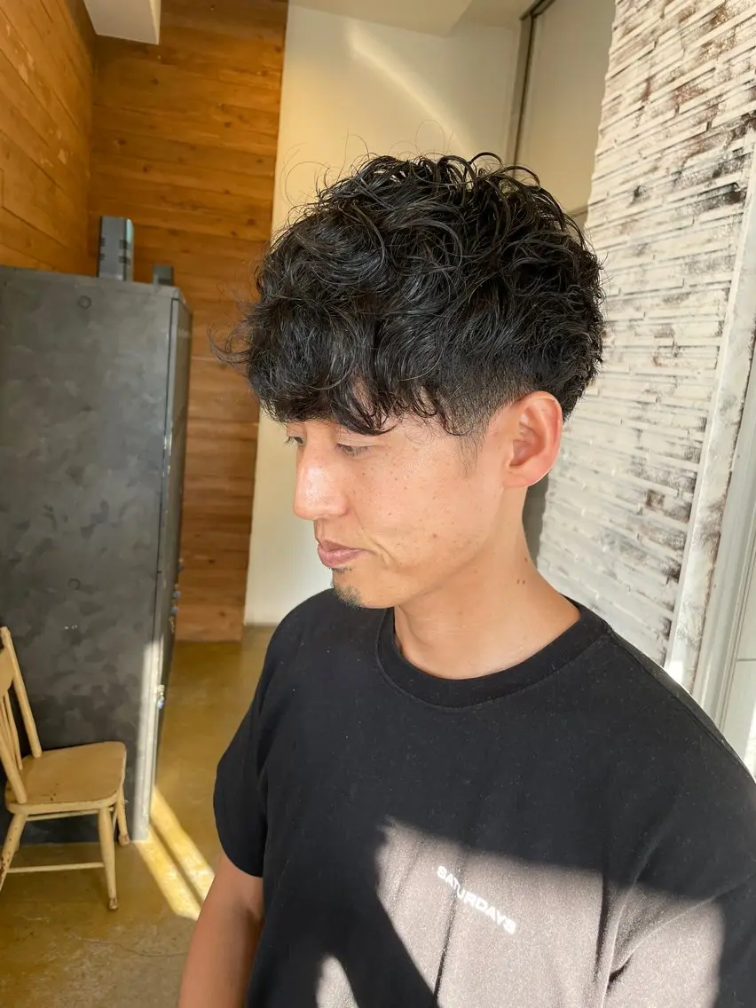 ショート パーマ メンズ メンズカット/パーマ 特化motooのヘアスタイル