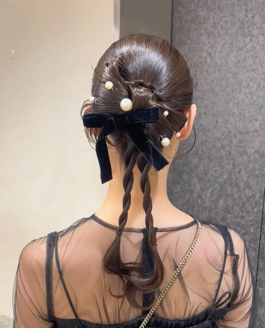 ヘアアレンジ ヘアセット 透明感カラー/ ダブルカラー/心斎橋のヘアスタイル