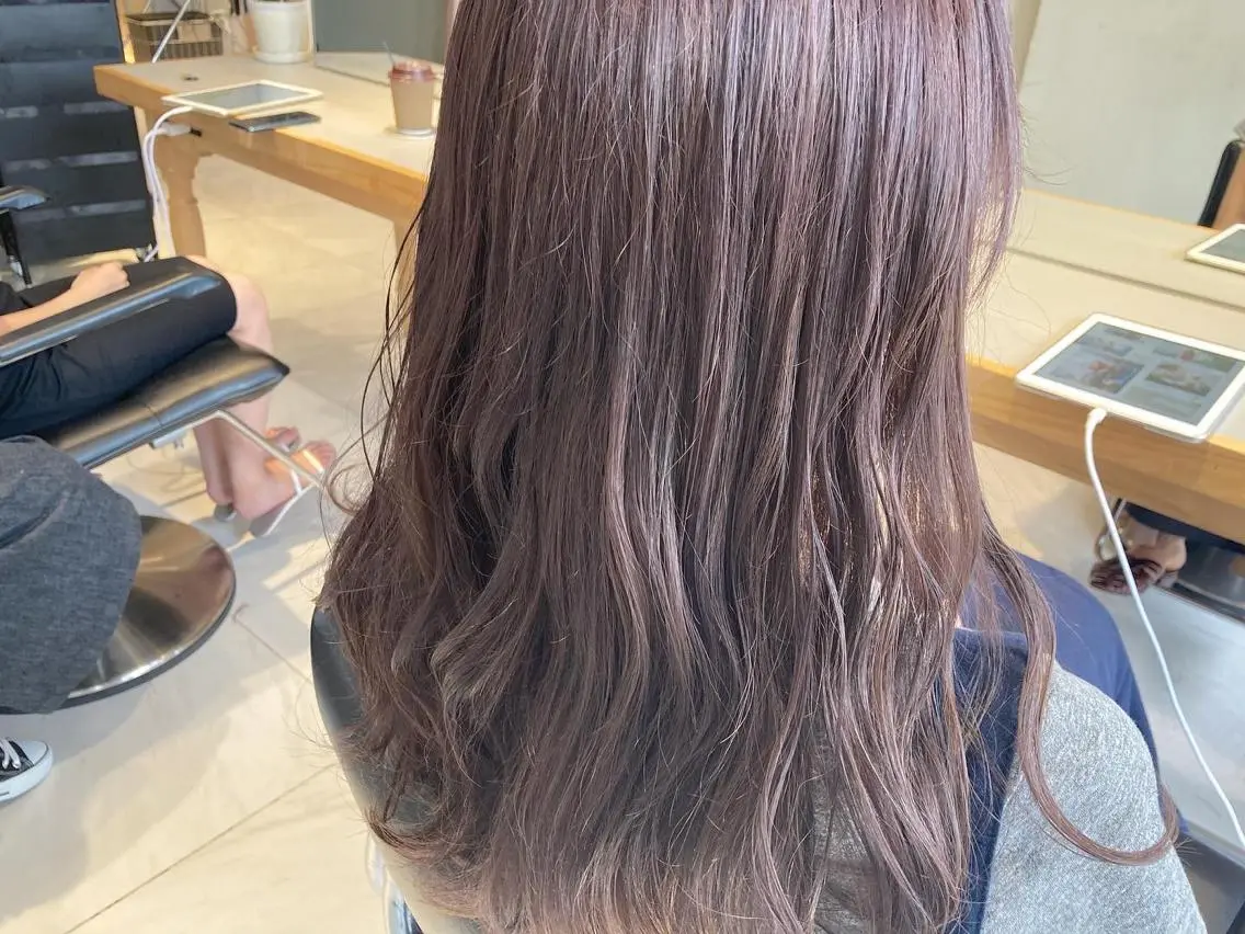 セミロング ヘアアレンジ オリーブ透明感カラー 表参道/MIKUのヘアスタイル