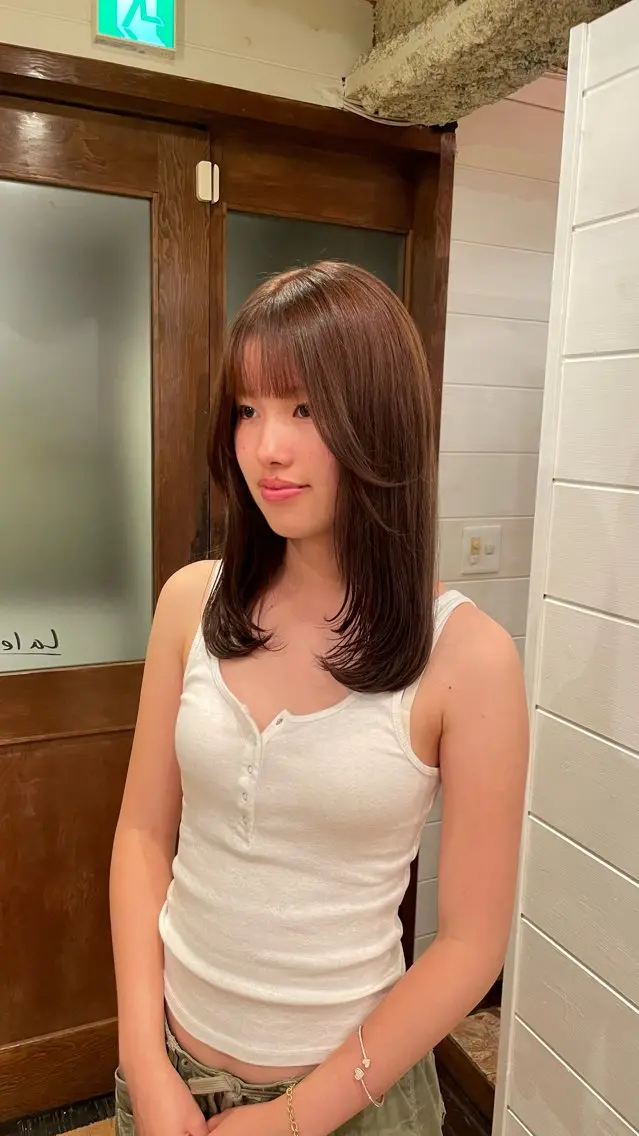 ミディアム 縮毛矯正/レイヤー/ ボブ♡Natsukiのヘアスタイル