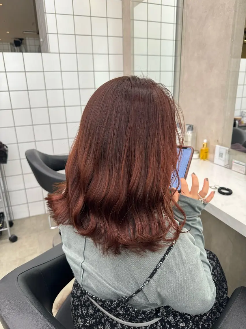 ミディアム カラー パーマ ヘアアレンジ メンズ キッズ 韓国系🇰🇷🩶 艶暗髪/MEIのヘアスタイル