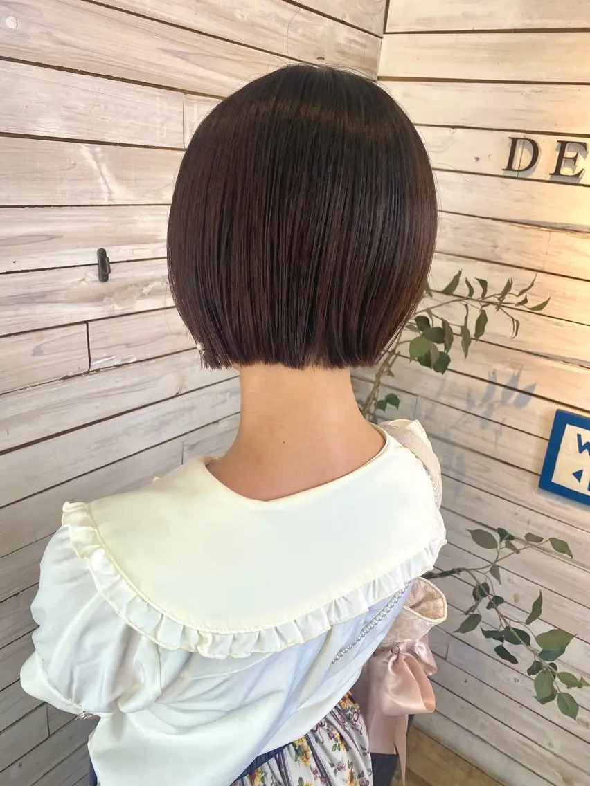 ショート 切りっぱなしボブ ボブ ボブ指名多数◎ 田中夕子のヘアスタイル