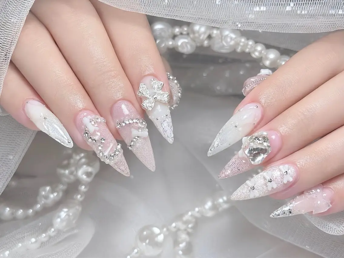 ネイル アニマル柄 べっ甲ネイル ブルー ボルドー ブラウン ハンドネイル Rin Nail 新大久保店のネイルデザイン