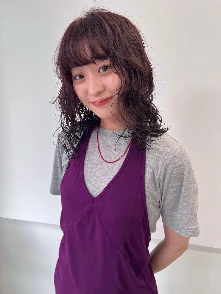 ミディアム ヘアカラー 酒井 美里のヘアスタイル
