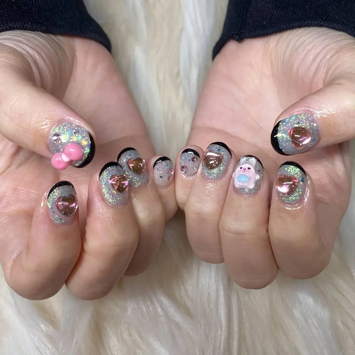ネイル チークネイル フレンチネイル キラキラネイル 韓国ネイル マグネットネイル ハンドネイル BelireMaa Nail&eyeのネイルデザイン