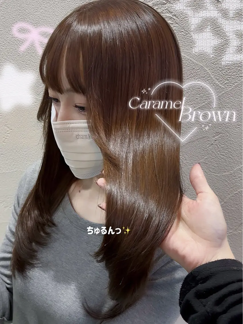 セミロング カラー カット ヘアカラー トリートメント 中嶋心渚⌇透明感 カラー️🩵🎀‪のヘアスタイル