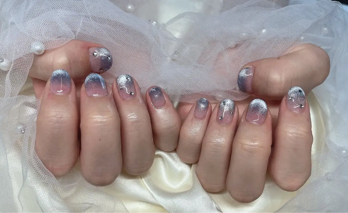 ネイル グラデーション マグネットネイル Ran Nailのネイルデザイン