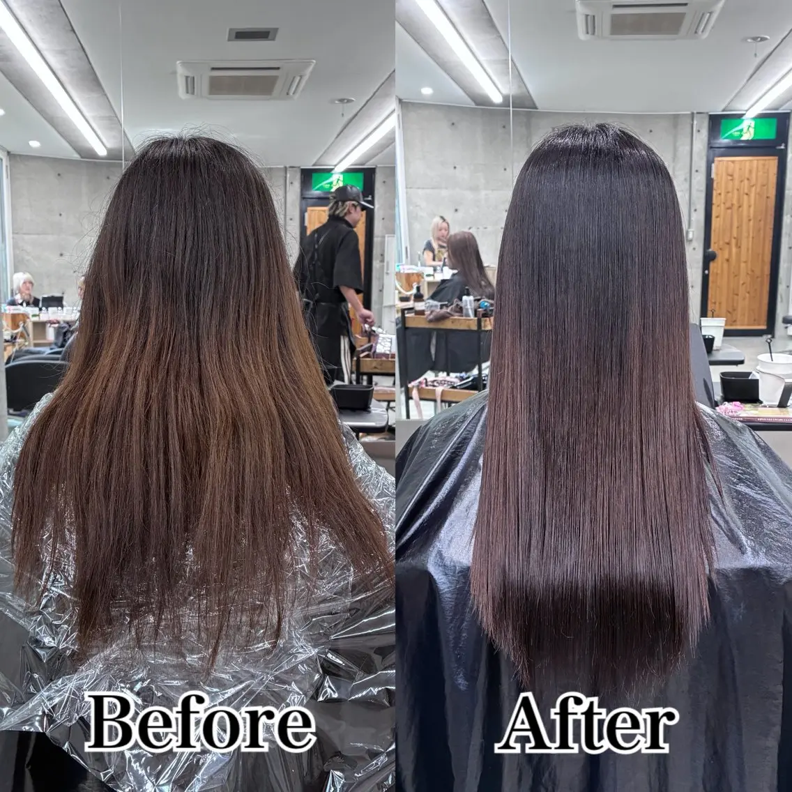 ロング 髪質改善 縮毛矯正 縮毛矯正 Aoba 🫧艶ハイトーン🫧のヘアスタイル