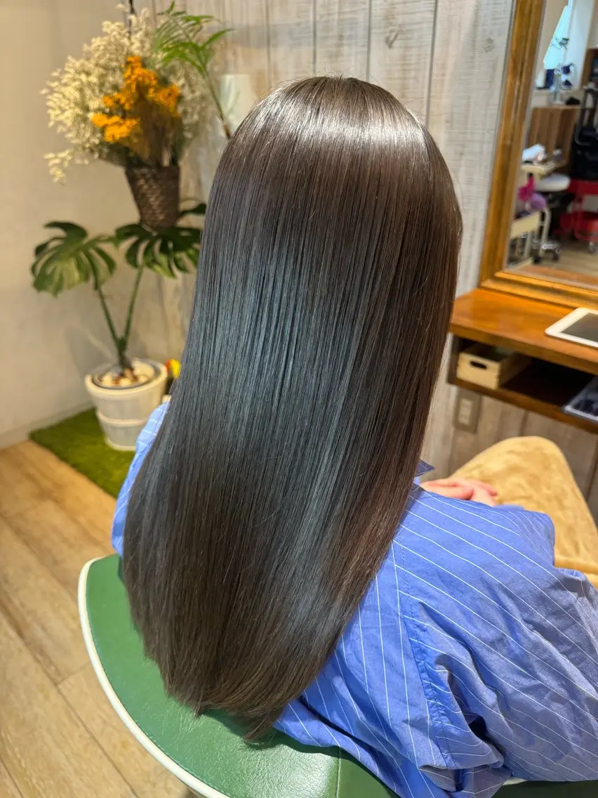 ロング ヘアカラー トリートメント 艶美髪マスター 店長✂︎YUKKEのヘアスタイル
