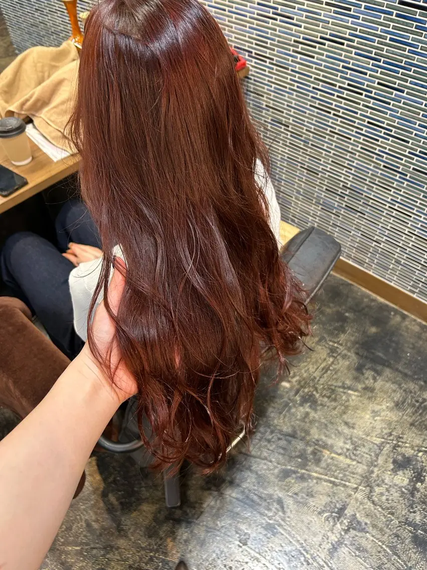 セミロング レイヤー/暖色カラー /似合わせ/Moeのヘアスタイル