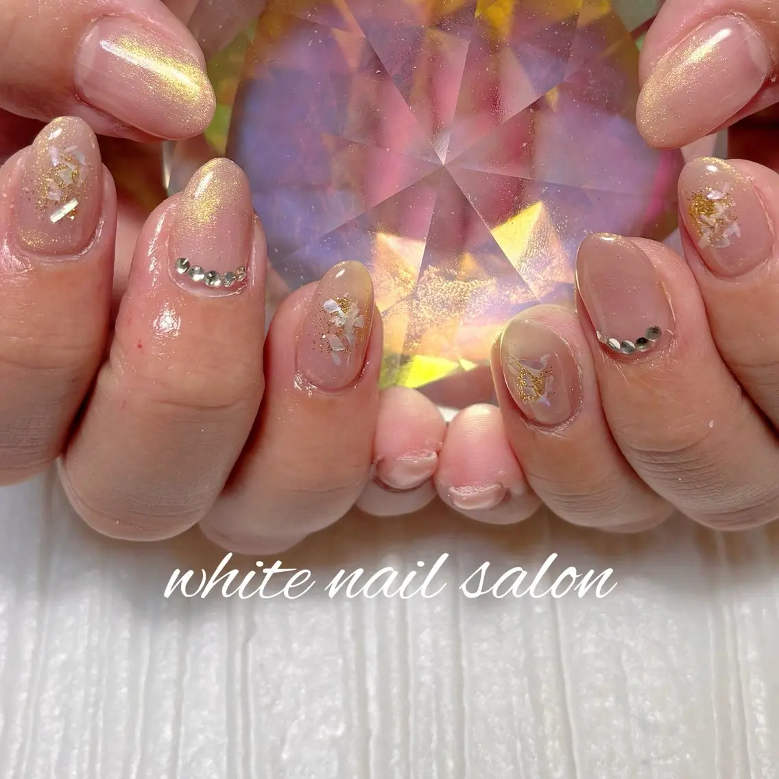 ネイル フットネイル ラメ(グリッター) ハンドネイル white nail salonのネイルデザイン