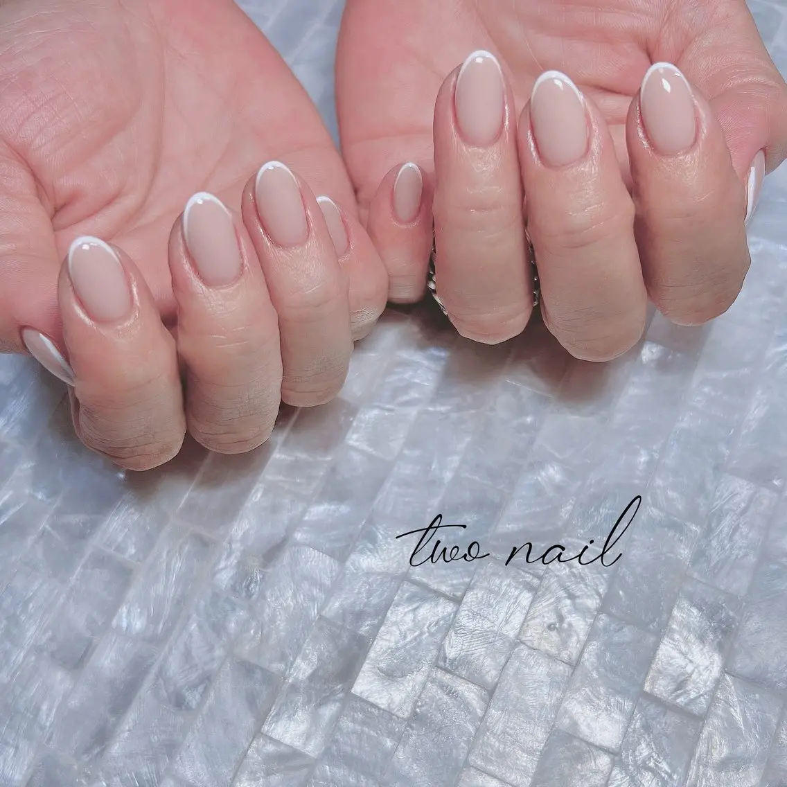 ネイル アートネイル ネイルチップ ホワイト ハンドネイル two nailのネイルデザイン