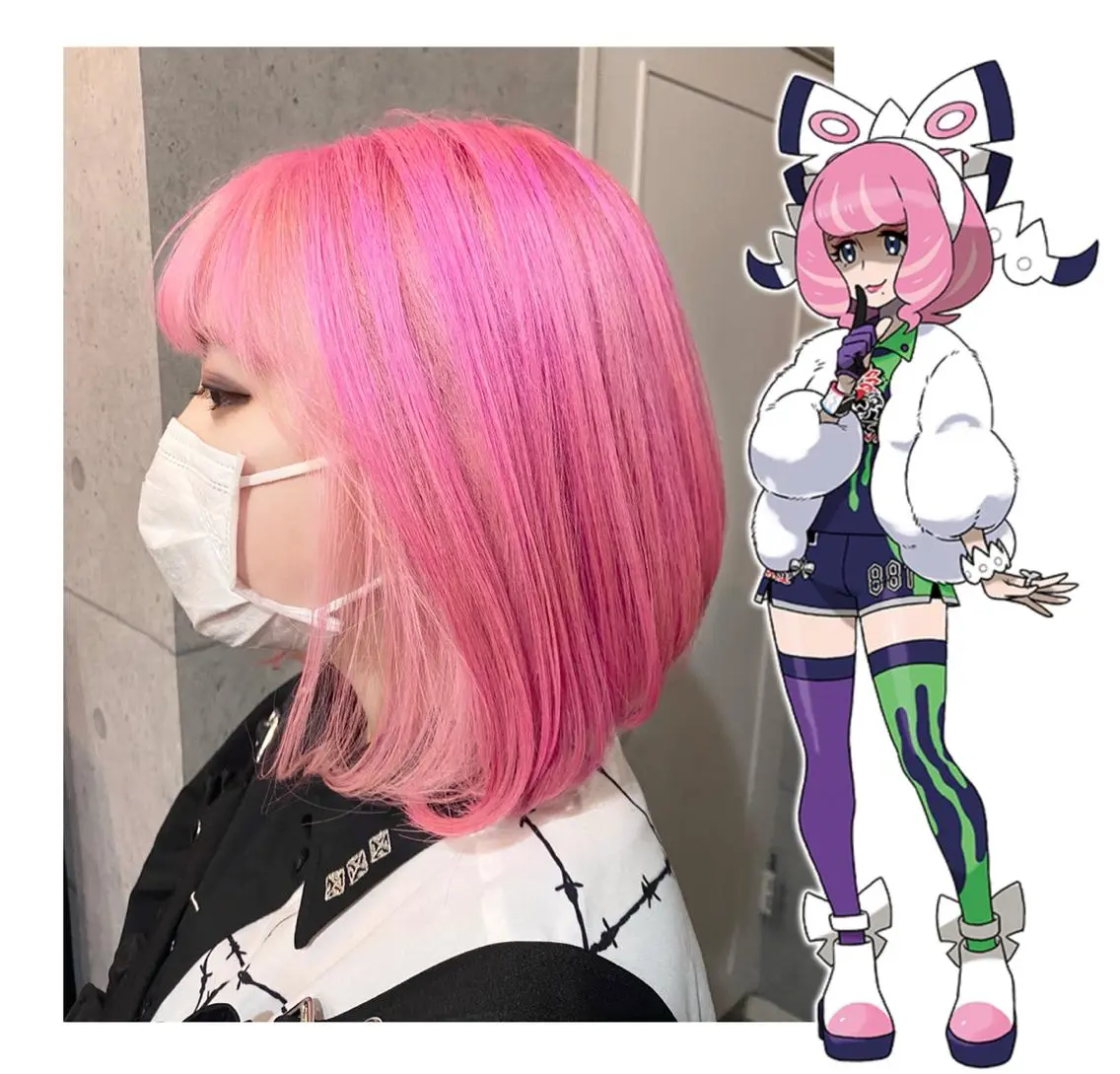 ショート カラー ピンクカラー ヘアカラー TSUNO🦖 派手髪/オタク美容師のヘアスタイル