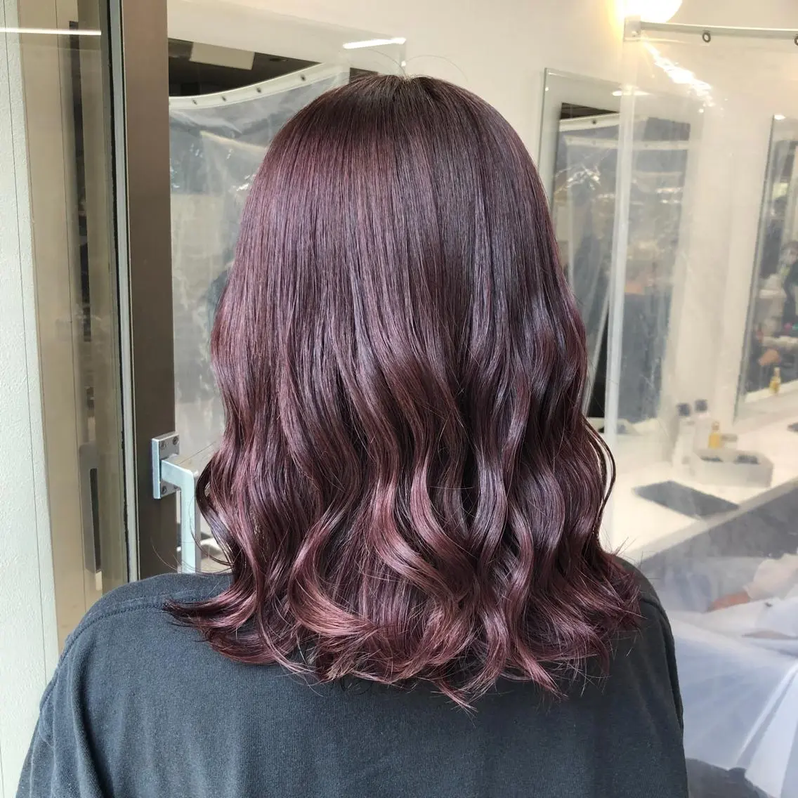セミロング カラー パーマ ヘアアレンジ メンズ キッズ ネイル マツエク・マツパ 上品＆韓国風 🥀海心🥀のヘアスタイル