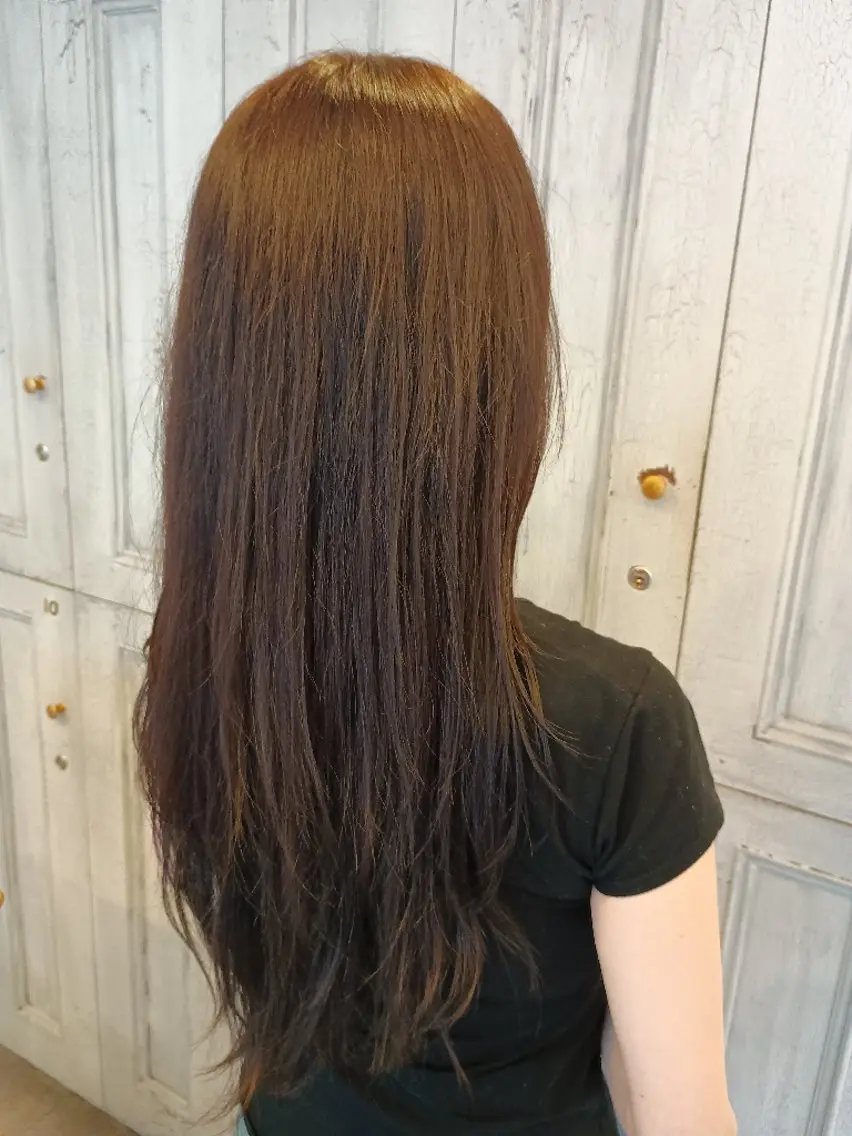 ロング カラー アッシュ ブラウンカラー ヘアカラー Luce溝の口/ 孔喜のヘアスタイル