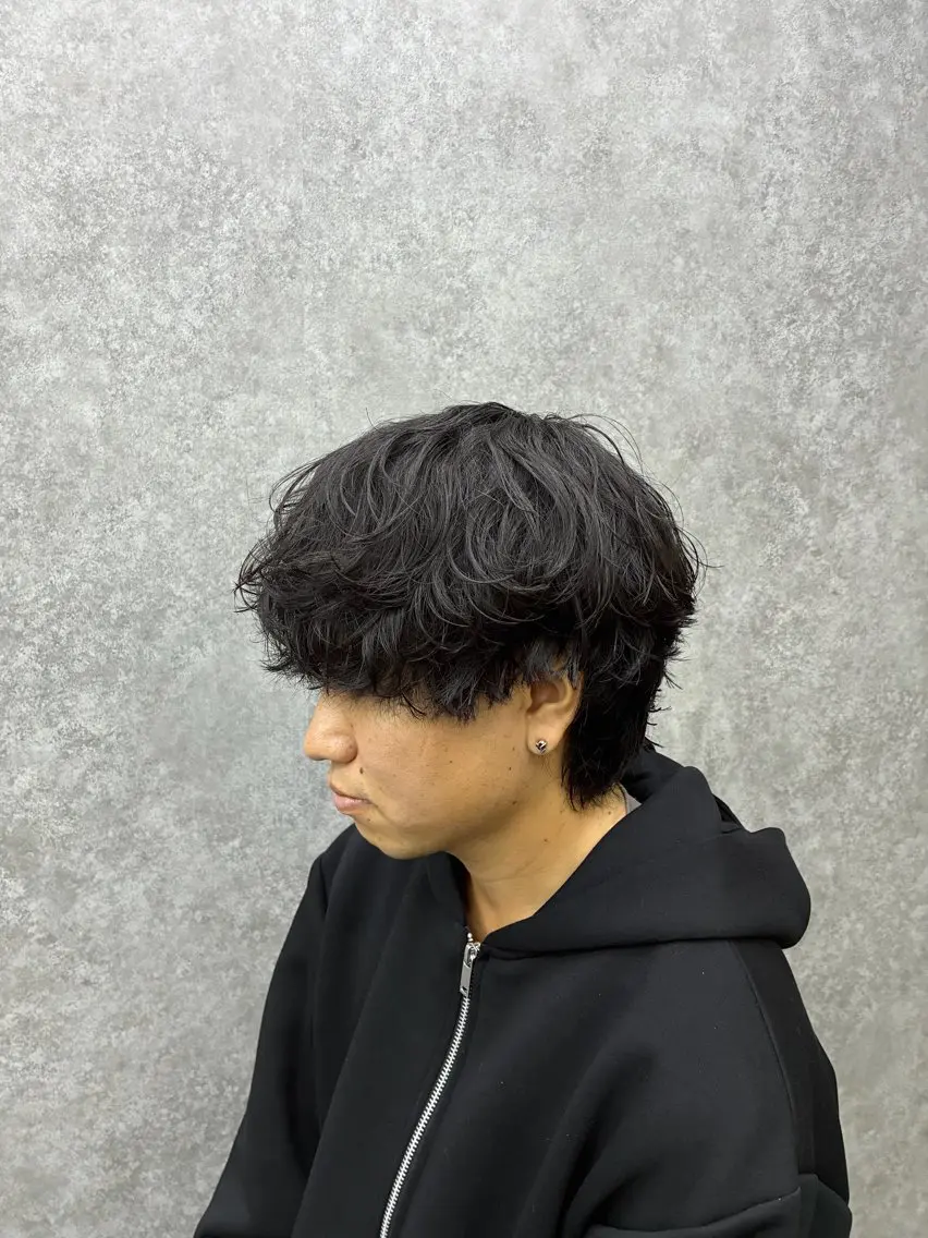 パーマ メンズ カット パーマ シャドウパーマ特化 🩵Chisatoのヘアスタイル