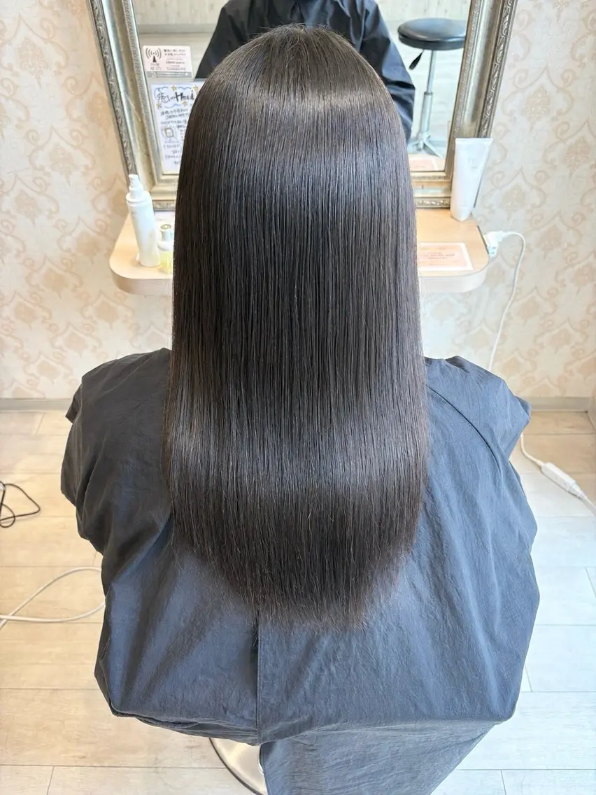 ロング カット 韓国ヘア🧸髪質改善 🧸きくちみさきのヘアスタイル