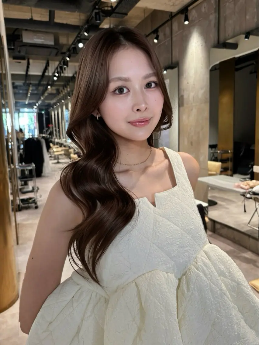 ロング ヘアカラー 小原 泉のヘアスタイル