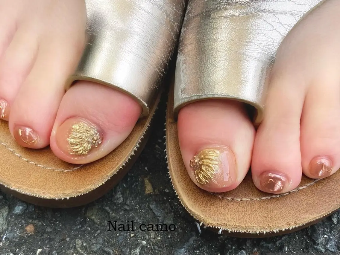 ネイル フラワーネイル ニュアンスネイル 🌟Nail camo🌟のネイルデザイン
