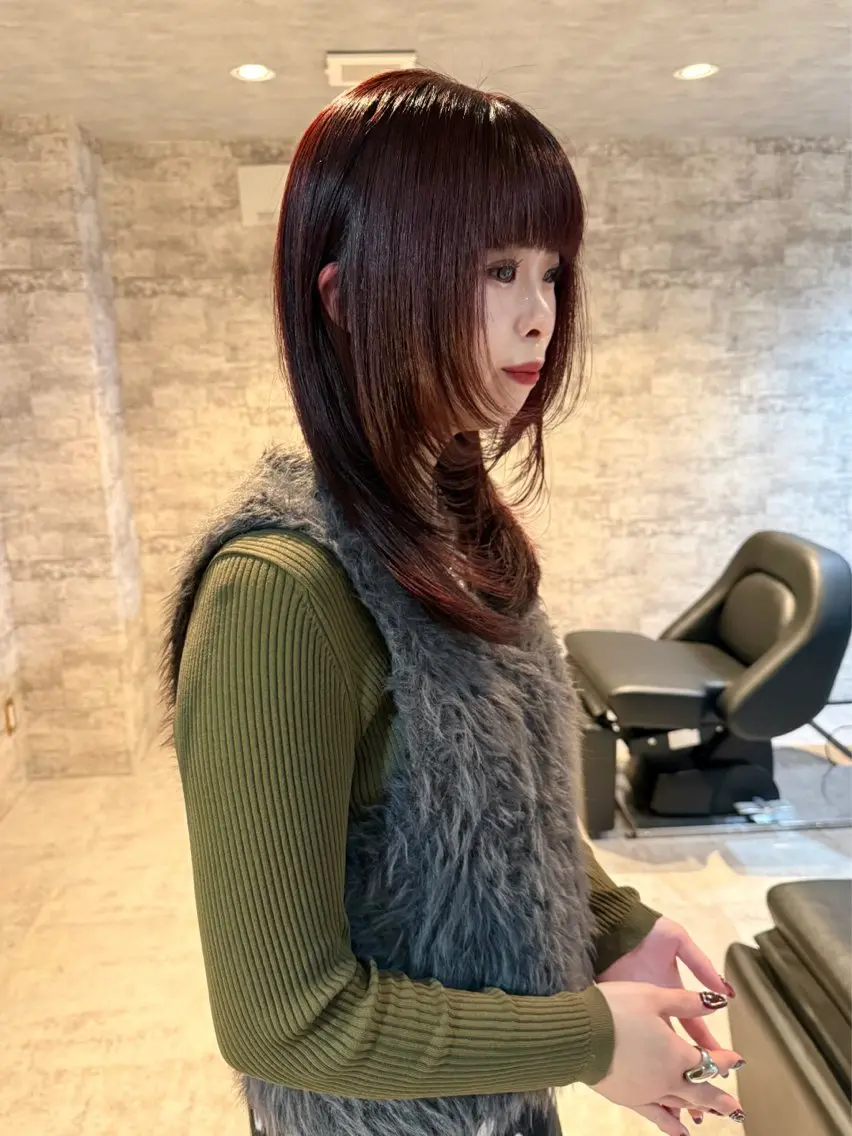 セミロング カラー 似合わせカット カット ヘアカラー トリートメント mai / linoah˚✧のヘアスタイル