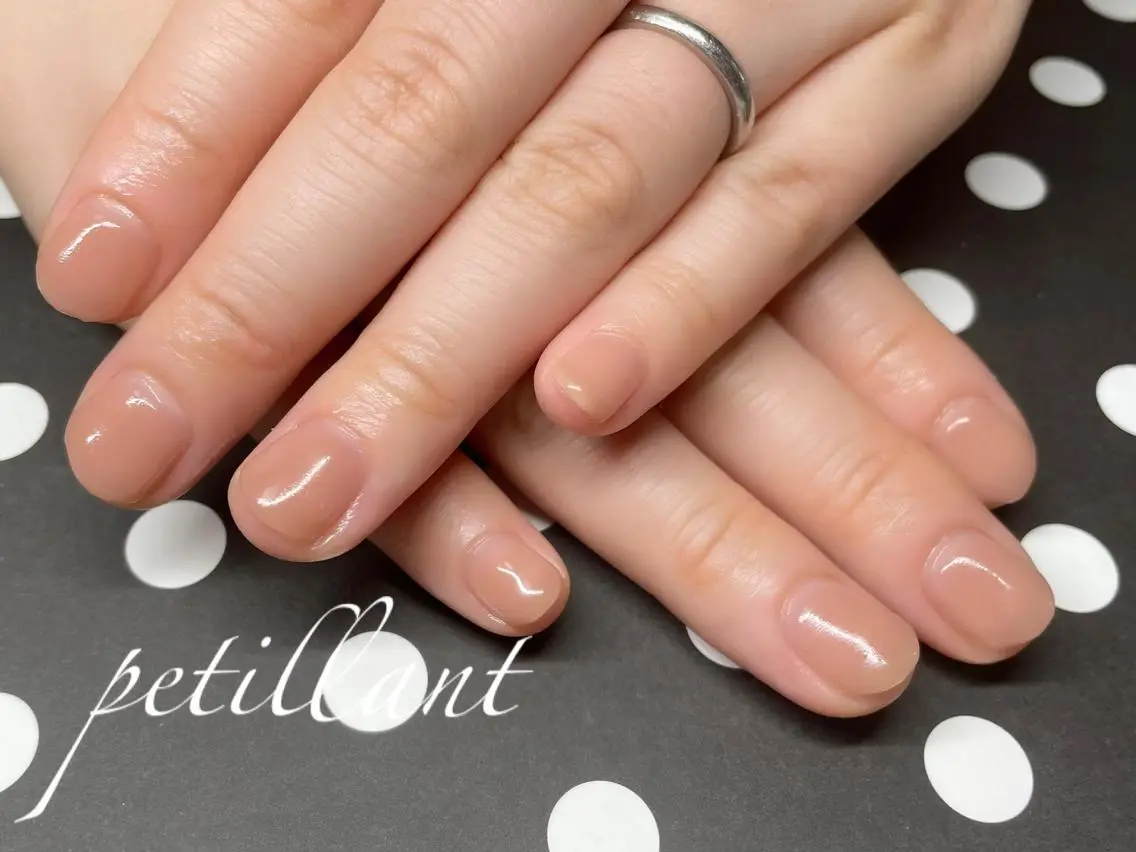 ネイル ジェルネイル ワンカラーネイル nail salon petillantのネイルデザイン