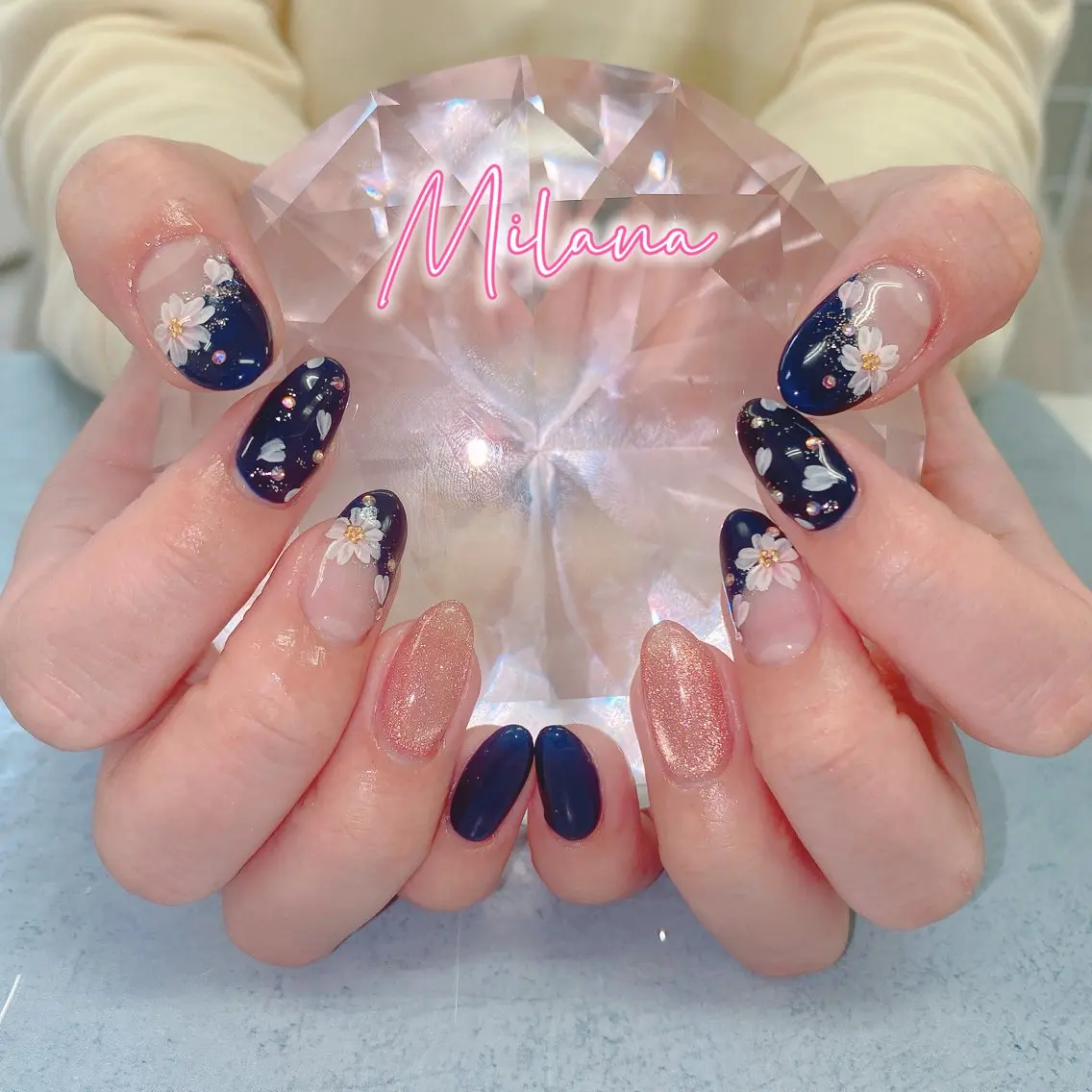 ネイル 桜ネイル ハンドネイル Milana （研修生メニュー）のネイルデザイン