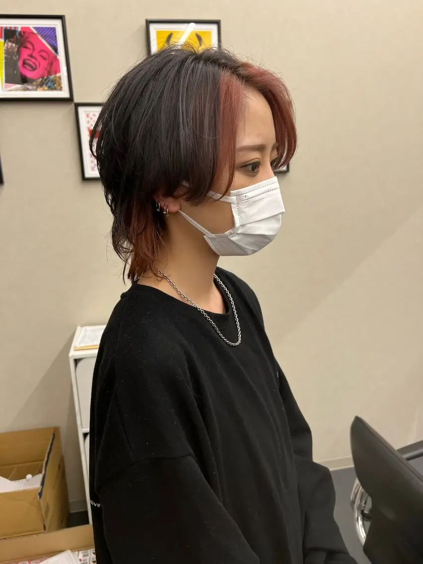 ショート メンズ カット ヘアカラー 奥谷 魁士のヘアスタイル