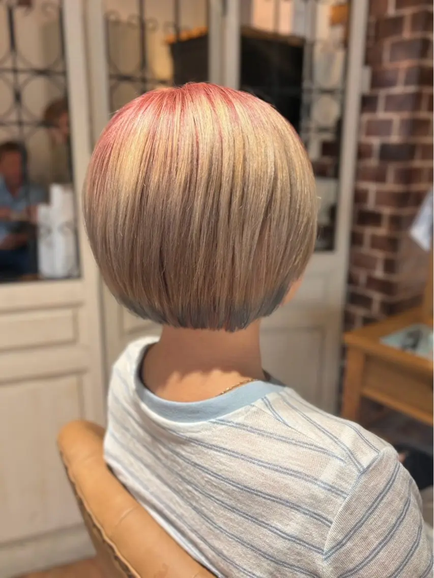 ショート カット ヘアカラー メンズモデル🫧 高口小春のヘアスタイル