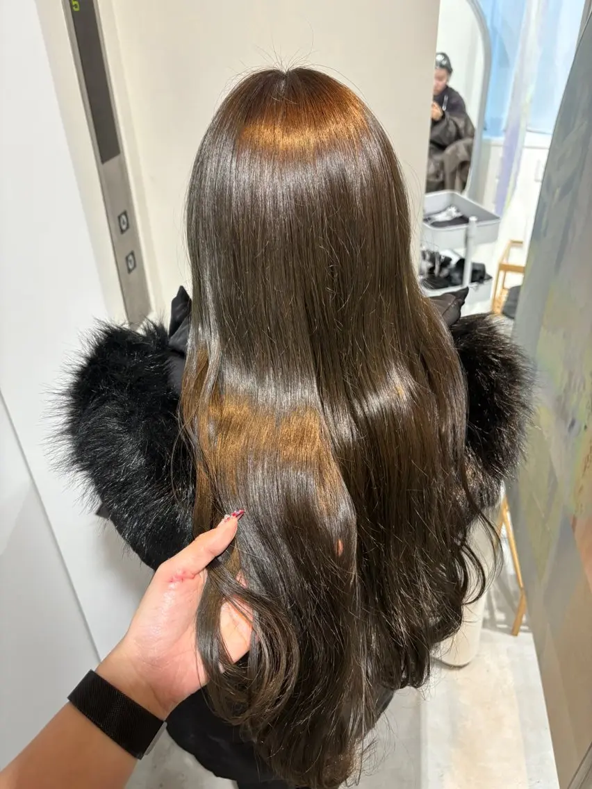 カラー 髪質改善×韓国艶髪 カラー ヒナタ🍒のヘアスタイル