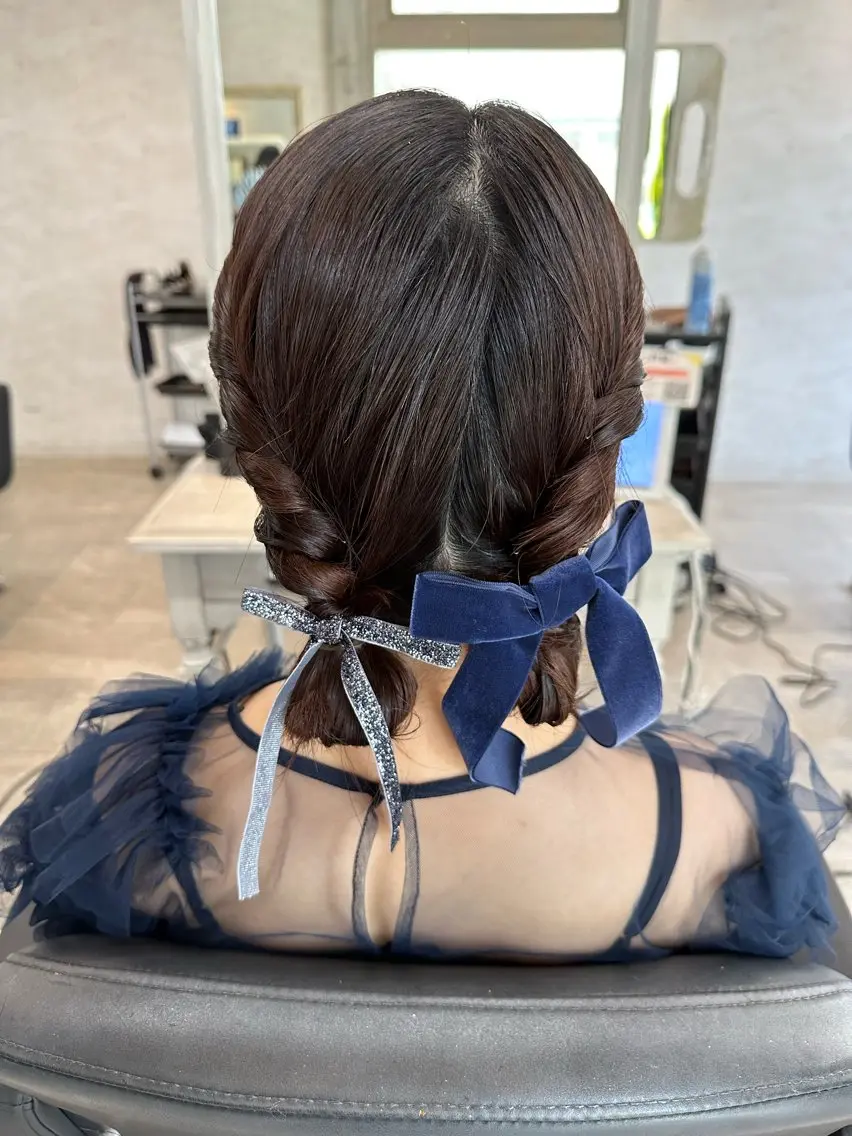 セミロング ヘアアレンジ 🎀ヘアセット/艶髪 /はやしほのか🎀のヘアスタイル