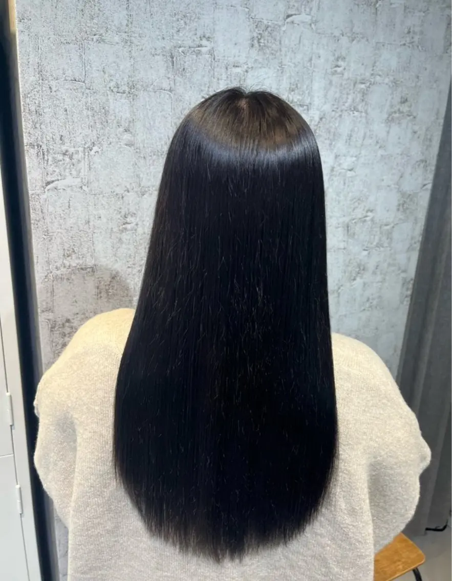 セミロング カラー 縮毛矯正 ✨髪質改善カラー✨ ななみのヘアスタイル