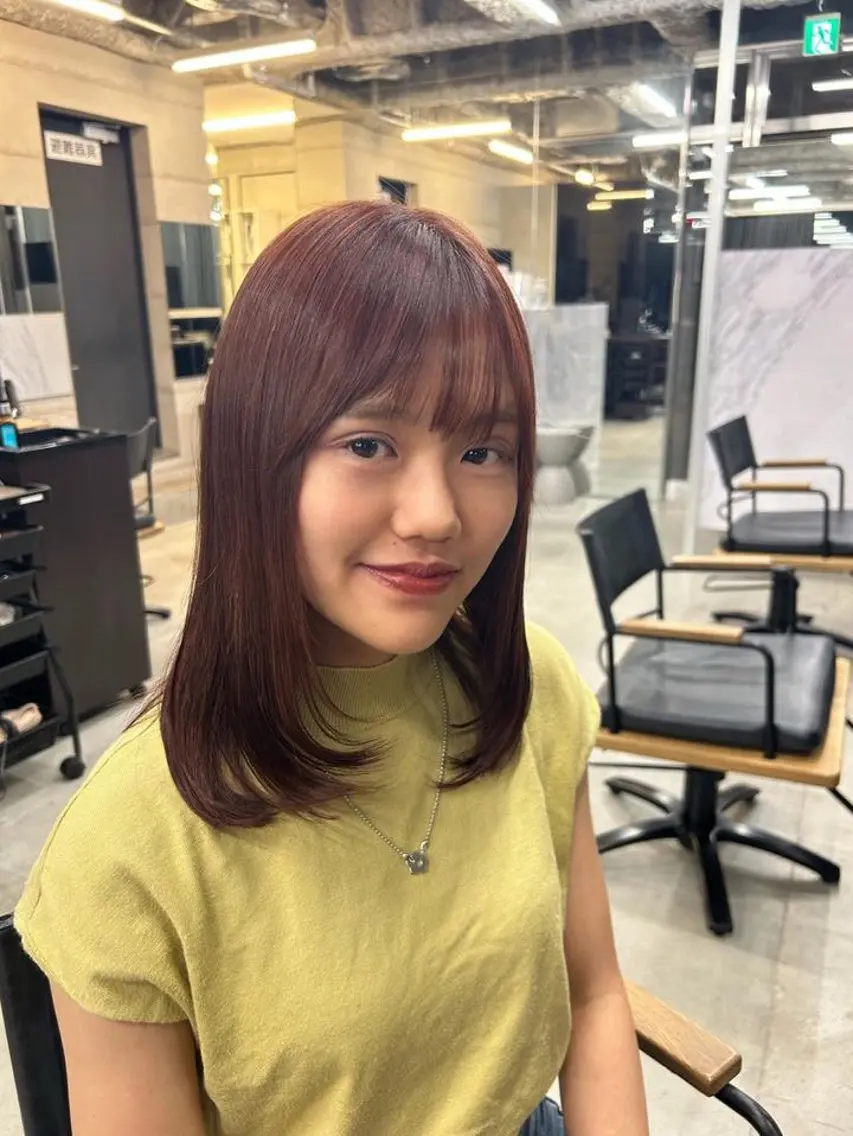 ミディアム モテヘア 韓国ヘアhikariのヘアスタイル