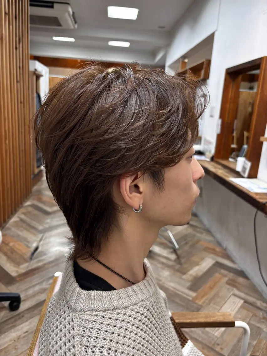 ショート カラー パーマ メンズ カット パーマ ヘアセット 似合わせ×店長 🍋Raimu🍋のヘアスタイル
