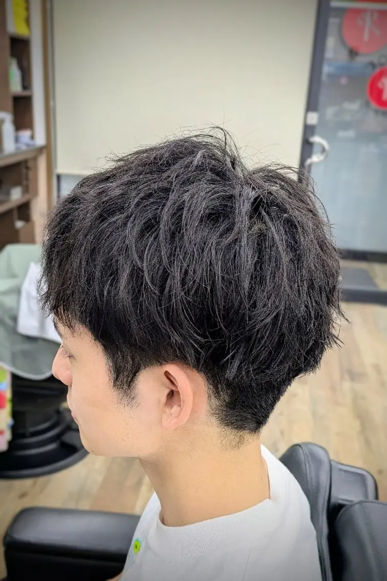 ショート パーマ 理容プラージュ燕三条 福井のヘアスタイル