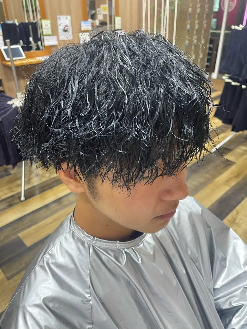 ショート パーマ メンズ カット パーマ 山際勇策 /岐阜美容師のヘアスタイル