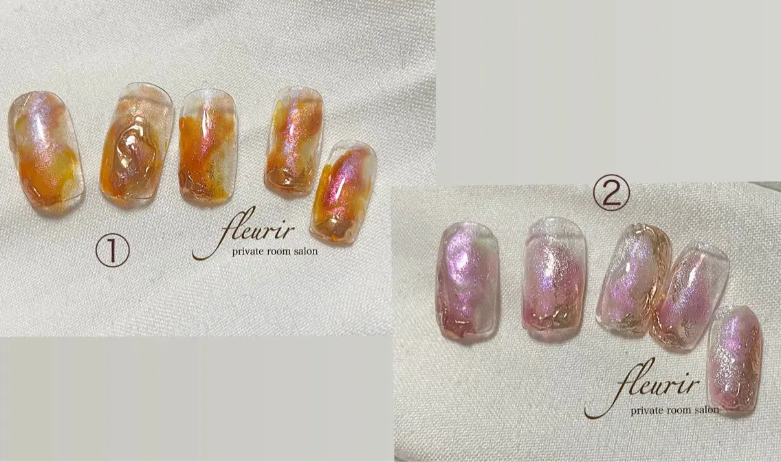 ジューシークリアカラー【フルーツゼリー:オフ別途追加】春夏カラーのICE CLEARカラーにてニュアンスデザイン。の写真