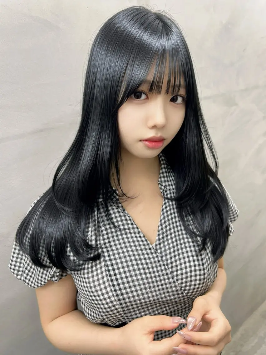 セミロング カラー 美髪矯正/髪質改善 透明感カラー 千葉のヘアスタイル