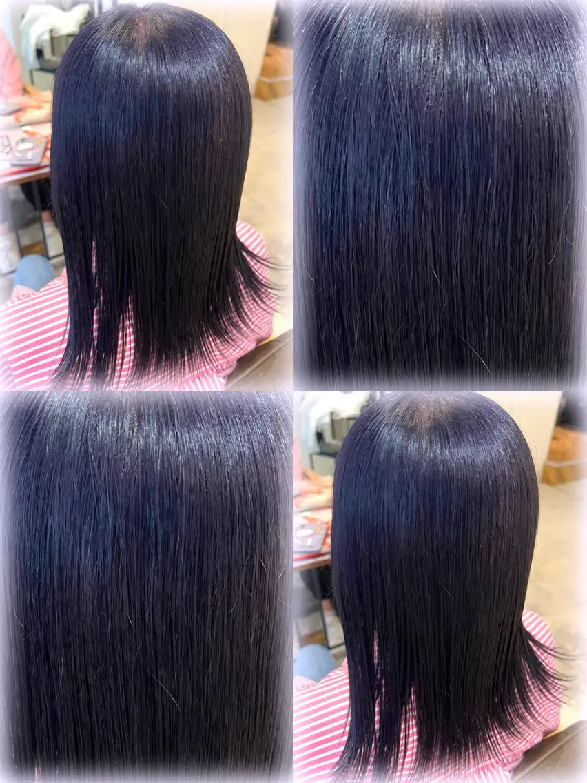 セミロング カラー ブリーチ ラベンダーカラー カット ヘアカラー トリートメント 🪽ラベンダーカラー 暗髪透明感🪽レイナのヘアスタイル