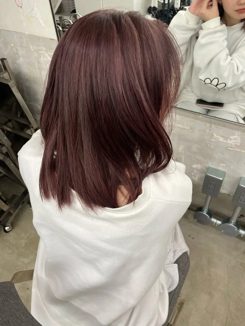 ロング カラー ヘアカラー トリートメント インナーカラー 推し ブリーチ 髪質改善のヘアスタイル
