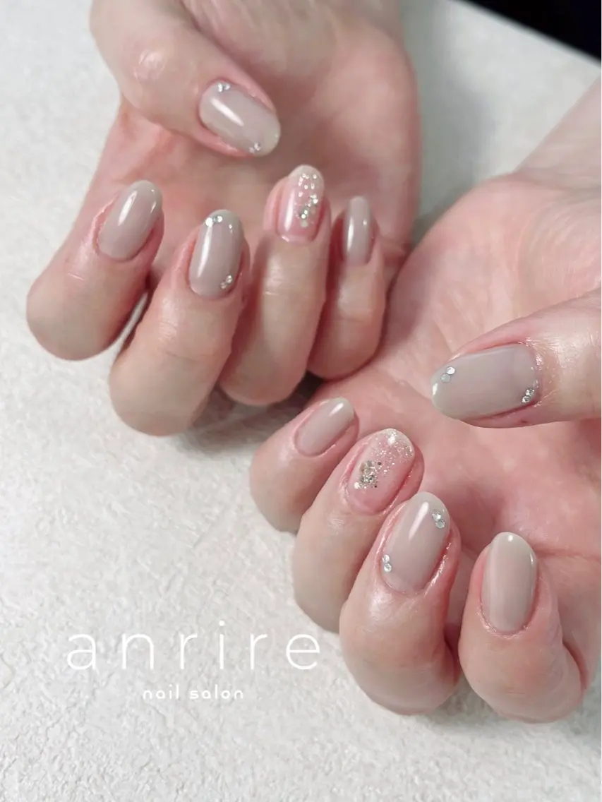 ネイル アートネイル フラッシュネイル ジェルネイル キラキラネイル ラメ(グリッター) ハンドネイル nailsalon anrireのネイルデザイン